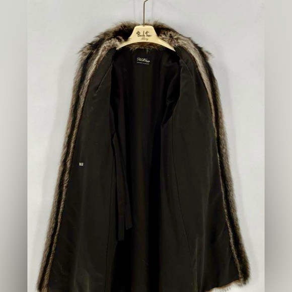 PHIL M STUPP RACCOON FUR COAT CHOCOLATE BROWN & CREAM GENUINE ❄️🎄❤️‍🔥 - Picture 2 of 8